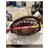 Antique handwoven Japanese split bamboo basket
