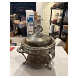 Vintage ornate silver plated chafing dish