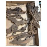 12 pieces of vintage wooden cutouts, crafts