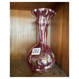 9 inch Laguna Murano hand blown art glass vase,