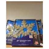 3 18inch snowflake light up window displays