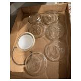 collection of vintage clear glass canning jar