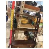 Nice wooden shelf with drawer and details