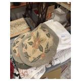 Lot of table clothes, vintage placemats, etc.