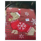Dachshund dog Christmas throw pillow