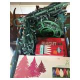 Large Box of Christmas lights, some vintage, some