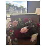 festive holiday floral arrangement or centerpiece