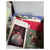 Vintage magazines and travel brochures