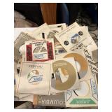 41 assorted 45 RPM vintage 7 inch record sleeves,