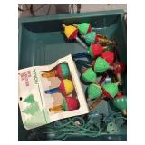 Bin of vintage bubble lites