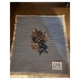 9 x 9 cat needlepoint Mat