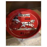 13 1/2 inch vintage round old Shay metal beer