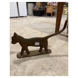 Vintage figural cast-iron cat doorstop or boot