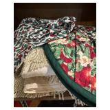 Three ivory colored thermal valences, Christmas,