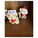 Vintage HOMCO Christmas Santa Mouse Figurines