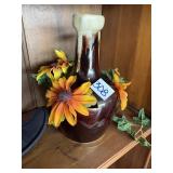 Vintage mid-century brown drip glaze ceramic