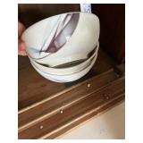 Three rare Mikasa ï¿½kya smokeï¿½ bowls, deep,