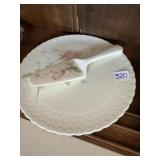 Mikasa April Rose bone china cake plate and