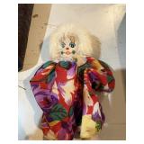 1980s Q-tee clown, doll, 7 1/2 inches