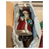 Vintage glass Santa Christmas tree ornament