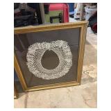 18 1/2 x 17 1/2" vintage handmade white