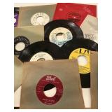 10 45 RPM vinyl records, 7 inch