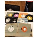 9 45 RPM vinyl records, 7 inch