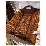 Vintage Ben wood bamboo serving basket or tray