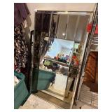Heavy mid-century brass framed mirror 26 x 46ï¿½