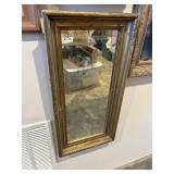 Antique 28ï¿½ x 16ï¿½ wall mirror, some losses of the