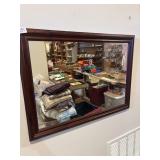 30ï¿½ x 22ï¿½ wood framed mirror cherry?