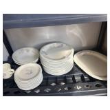 25 piece Pfaltzgraff coral garden dishes,