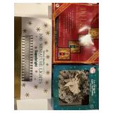 Christmas tree lights and Angel tree topper