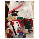 Two handmade vintage Christmas hanging