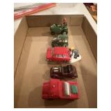 Box of vintage Christmas, village, accessories,
