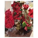 Three Christmas fake plant decorations, nice