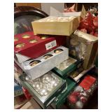 12 packs of Christmas tree ornaments, some new,