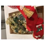 Vintage Christmas decor, Angel, socks, etc.