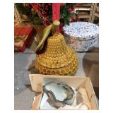 Pear shaped lidded canister cookie jar, and