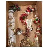 Several Christmas tree ornaments, some NIB