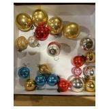 20 vintage Christmas tree ornaments, mercury
