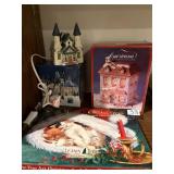 lot of Christmas decor, Christmas cards, two