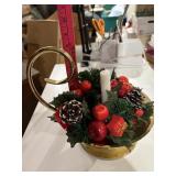 Vintage Christmas decorative brass piece with