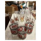 Lot of Christmas glasses, vintage anchor hocking