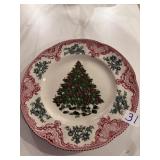 Vintage 10.5ï¿½ Christmas plate, Johnson Bros, old