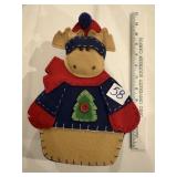 Vintage Christmas felt box, reindeer, handmade?