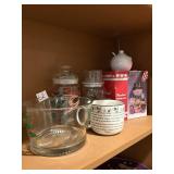 Lots of Christmas dishes, candy jar, mug, etc.