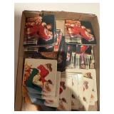 Christmas large lot of vintage coasters, Santa