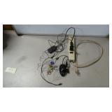 *-Power strip, mouse, charger