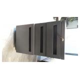 3 drawer filing cabinet with key